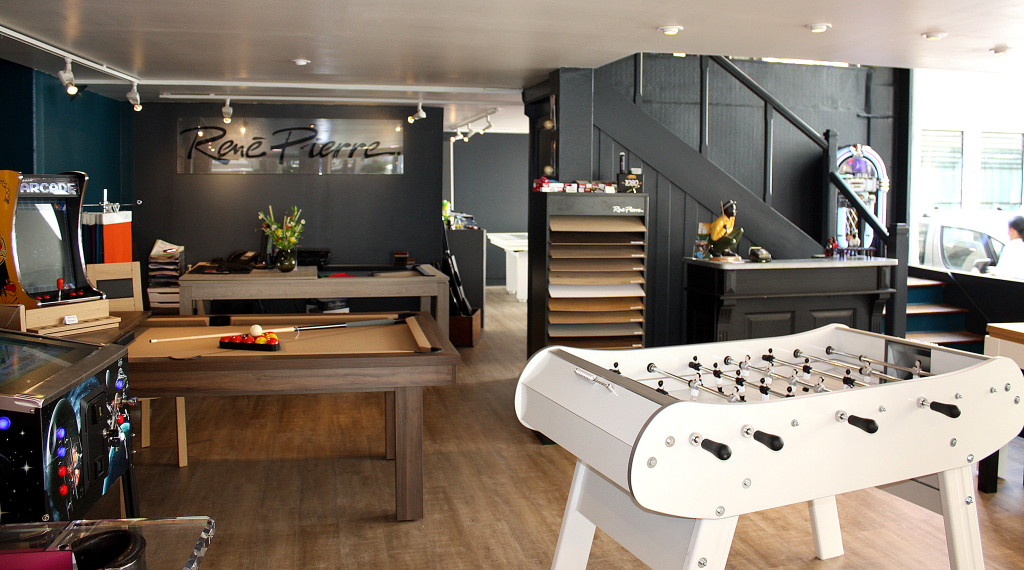 showroom baby foot et billard René Pierre lyon