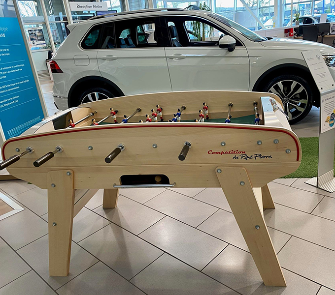 Babyfoot et automobile, une valeur commune, la convivialité.